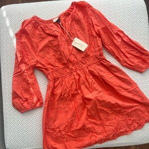 Coral Eyelet Dress - Universal Thread (NWT)